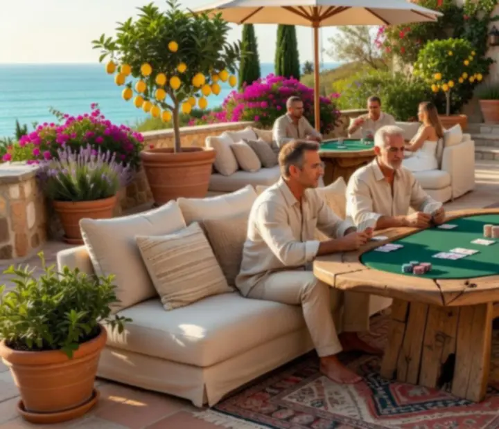 Ekskluzywny mobilny poker lounge przygotowany na event firmowy.