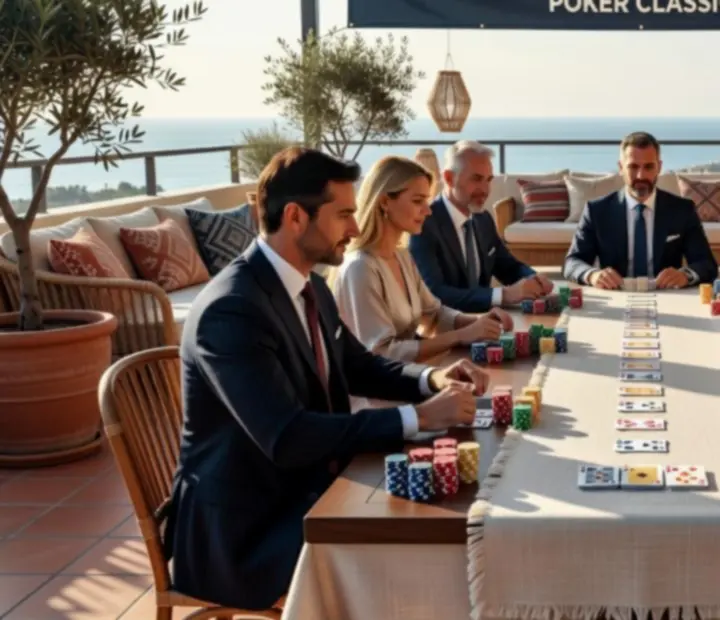 Otwarty stół pokerowy na eleganckim evencie firmowym w Polsce